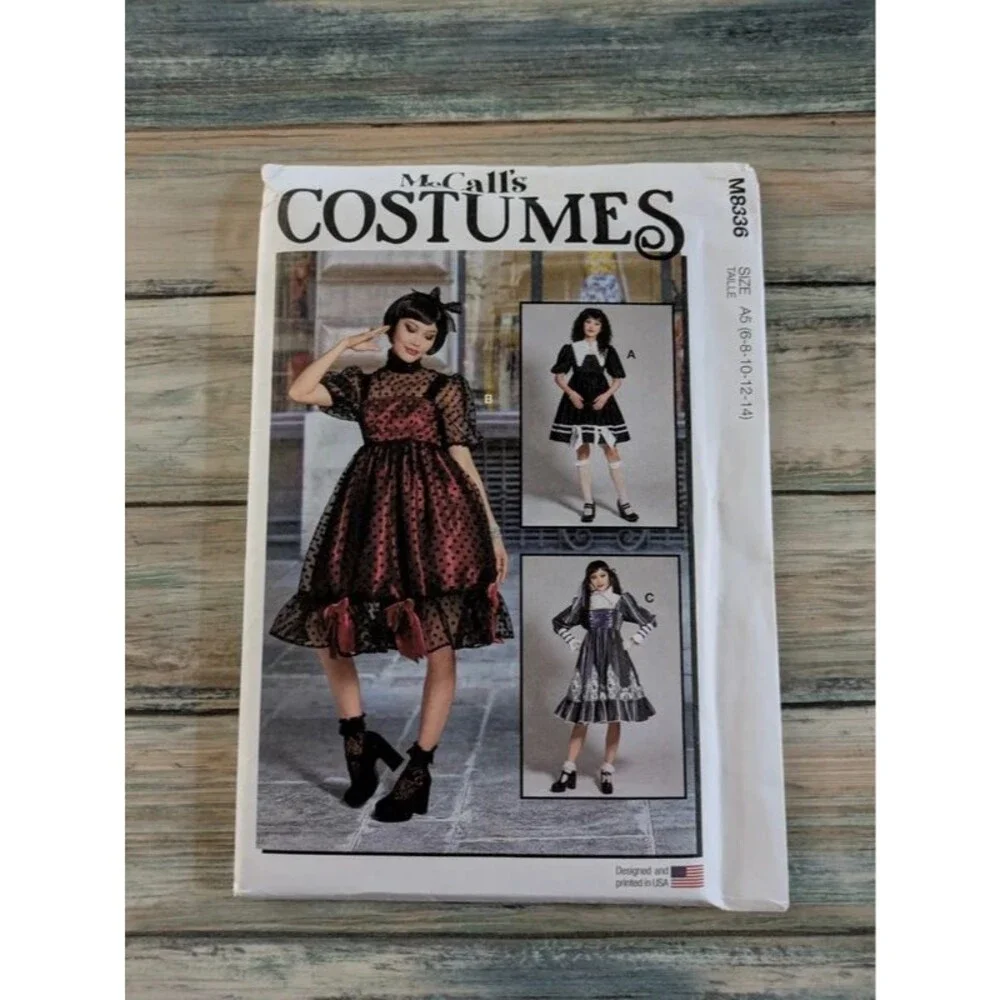 McCalls Costumes Sewing Pattern M8338 Victorian Steampunk Dress UC FF